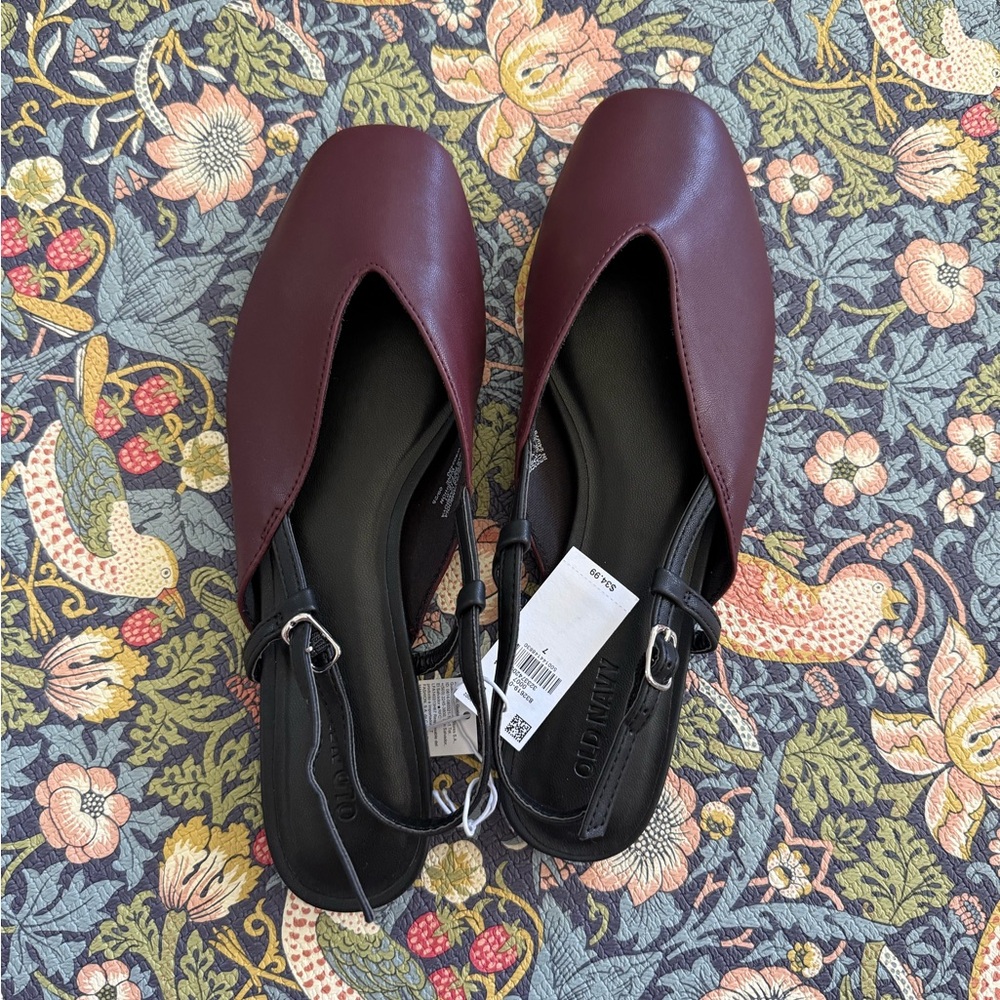 Old Navy Women's Burgundy Slingback Mules